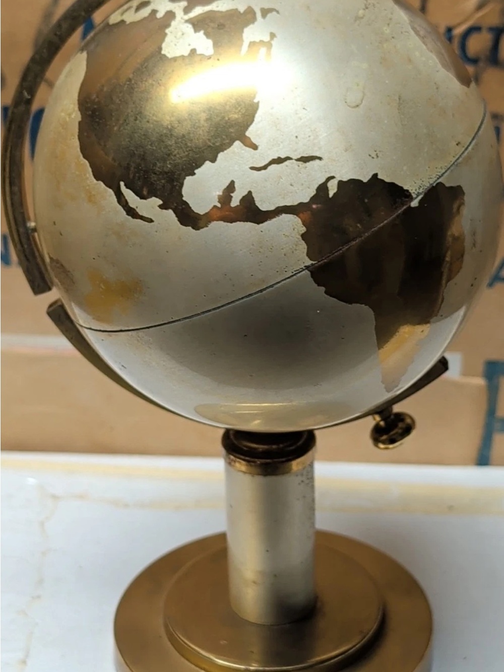 Brass Decorative Globe - Cigarette Holder